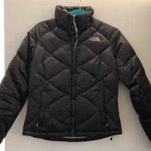 North Face winter down coat, dark grey, size XS